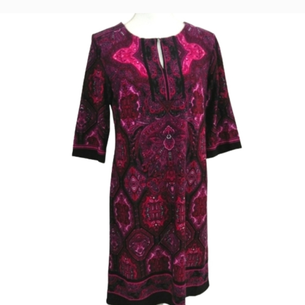 Soft Pink Purple Boho Dress Womens 10